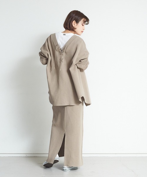 Rouge vif Anna（ルージュヴィフアンナ）の「2WAYワッフルカーデ（カーディガン/ボレロ・レディース・チャコールグレー/ベージュ/アイボリー・フリー）」の17枚目の写真