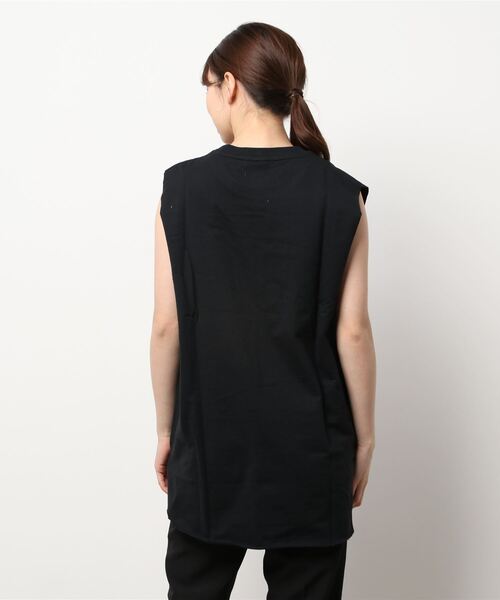 B.I.D.(ビーアイディー)の「《RDS》ポケット付き カットオフ ノースリーブカットソー(Tシャツ/カットソー・レディース・ブラック/ベージュ/ネイビー/カーキ/オフホワイト・LARGE/MEDIUM)」の7枚目の写真
