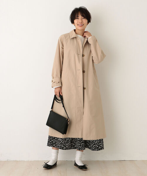 Afternoon Tea(アフタヌーンティー)の「防花粉ステンカラーコート(ステンカラーコート・レディース・ベージュ/カーキ・MEDIUM)」の7枚目の写真