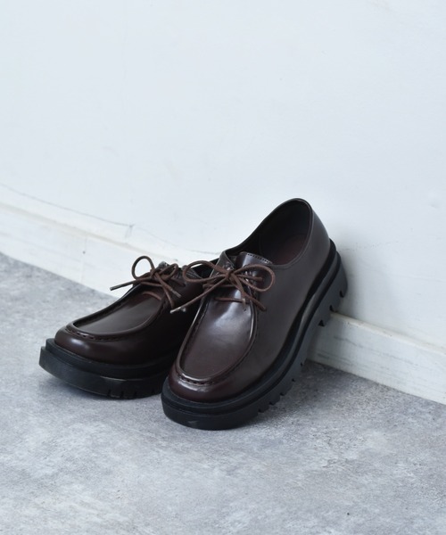 ems excite（エムズエキサイト）の「モカマニッシュシューズ（ローファー・レディース・アイボリー/ブラック/ブラウン・M/L）」の3枚目の写真