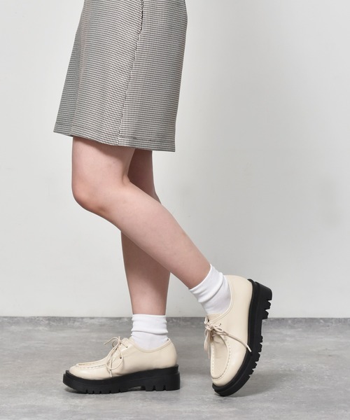 ems excite（エムズエキサイト）の「モカマニッシュシューズ（ローファー・レディース・アイボリー/ブラック/ブラウン・M/L）」の7枚目の写真