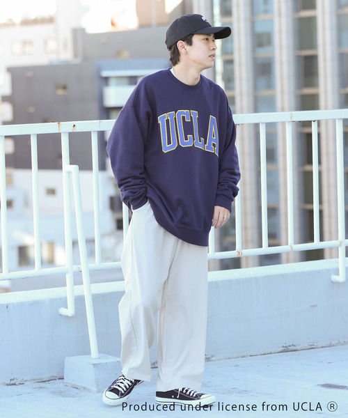 SENSE OF PLACE by URBAN RESEARCH（センスオブプレイスバイアーバンリサーチ）の「『別注』UCLA×SENSEOFPLACE カレッジロゴスウェット（スウェット・メンズ・グリーン/ネイビー/ライトグレー・X-LARGE/LARGE/MEDIUM）」の7枚目の写真