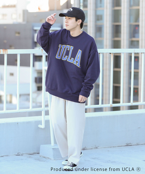 SENSE OF PLACE by URBAN RESEARCH（センスオブプレイスバイアーバンリサーチ）の「『別注』UCLA×SENSEOFPLACE カレッジロゴスウェット（スウェット・メンズ・グリーン/ネイビー/ライトグレー・X-LARGE/LARGE/MEDIUM）」の8枚目の写真