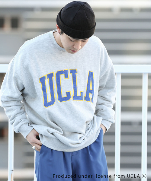 SENSE OF PLACE by URBAN RESEARCH（センスオブプレイスバイアーバンリサーチ）の「『別注』UCLA×SENSEOFPLACE カレッジロゴスウェット（スウェット・メンズ・グリーン/ネイビー/ライトグレー・X-LARGE/LARGE/MEDIUM）」の14枚目の写真