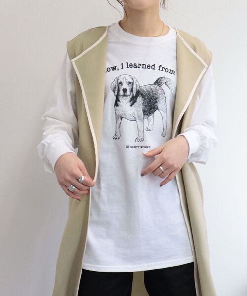 FREDY&GLOSTER（フレディアンドグロスター）の「【Regency Works/リージェンシーワークス】long sleeve animal print T プリントロンT（Tシャツ/カットソー・レディース・オフホワイト/アイボリー/ホワイト系その他/キナリ・MEDIUM）」の22枚目の写真