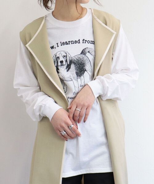 FREDY&GLOSTER（フレディアンドグロスター）の「【Regency Works/リージェンシーワークス】long sleeve animal print T プリントロンT（Tシャツ/カットソー・レディース・オフホワイト/アイボリー/ホワイト系その他/キナリ・MEDIUM）」の21枚目の写真