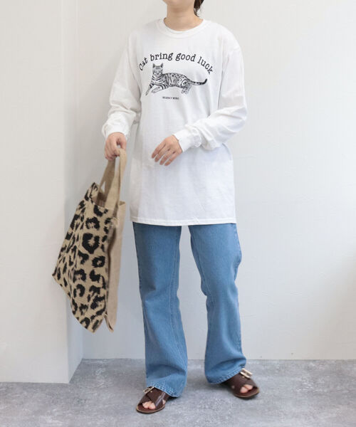 FREDY&GLOSTER（フレディアンドグロスター）の「【Regency Works/リージェンシーワークス】long sleeve animal print T プリントロンT（Tシャツ/カットソー・レディース・オフホワイト/アイボリー/ホワイト系その他/キナリ・MEDIUM）」の18枚目の写真