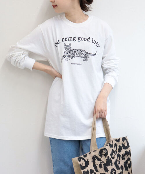 FREDY&GLOSTER（フレディアンドグロスター）の「【Regency Works/リージェンシーワークス】long sleeve animal print T プリントロンT（Tシャツ/カットソー・レディース・オフホワイト/アイボリー/ホワイト系その他/キナリ・MEDIUM）」の17枚目の写真
