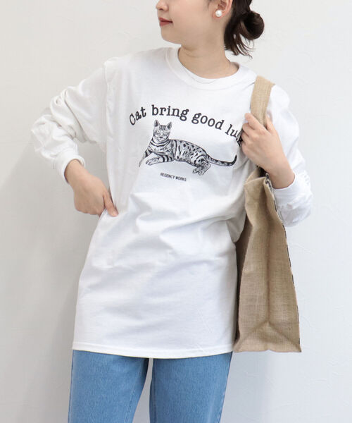 FREDY&GLOSTER（フレディアンドグロスター）の「【Regency Works/リージェンシーワークス】long sleeve animal print T プリントロンT（Tシャツ/カットソー・レディース・オフホワイト/アイボリー/ホワイト系その他/キナリ・MEDIUM）」の16枚目の写真
