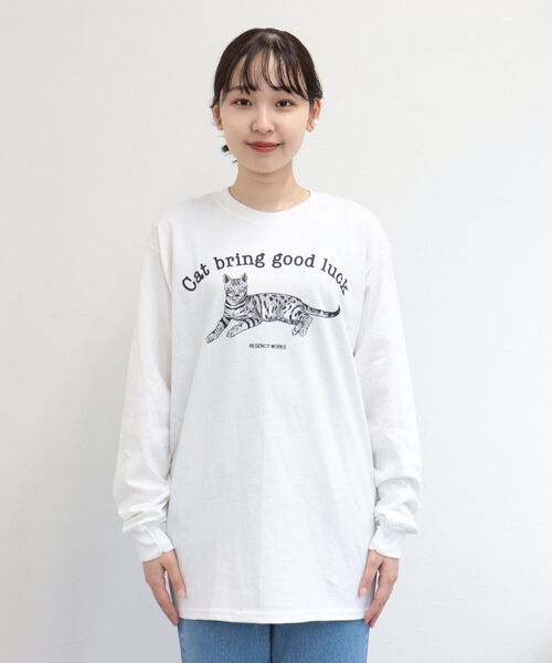 FREDY&GLOSTER（フレディアンドグロスター）の「【Regency Works/リージェンシーワークス】long sleeve animal print T プリントロンT（Tシャツ/カットソー・レディース・オフホワイト/アイボリー/ホワイト系その他/キナリ・MEDIUM）」の15枚目の写真