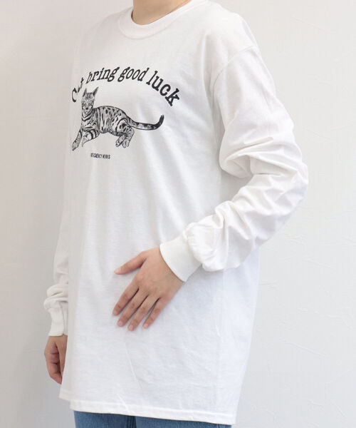 FREDY&GLOSTER（フレディアンドグロスター）の「【Regency Works/リージェンシーワークス】long sleeve animal print T プリントロンT（Tシャツ/カットソー・レディース・オフホワイト/アイボリー/ホワイト系その他/キナリ・MEDIUM）」の11枚目の写真
