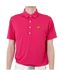 LOUDMOUTH/ラウドマウス ゴルフウェア ワンポイント ロゴ 吸汗速乾 UVカット 接触冷感 ボタンダウン 無地 半袖 ポロシャツ