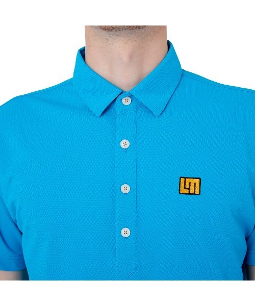 Loudmouth(ラウドマウス)の「LOUDMOUTH/ラウドマウス ゴルフウェア ワンポイント ロゴ 吸汗速乾 UVカット 接触冷感 ボタンダウン 無地 半袖 ポロシャツ(ポロシャツ・メンズ・ピンク/ブルー/ホワイト/ブラック/レッド/ターコイズブルー/イエロー/ネイビー・M/LL/XL/L/XXL)」の13枚目の写真