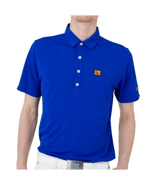 Loudmouth(ラウドマウス)の「LOUDMOUTH/ラウドマウス ゴルフウェア ワンポイント ロゴ 吸汗速乾 UVカット 接触冷感 ボタンダウン 無地 半袖 ポロシャツ(ポロシャツ・メンズ・ピンク/ブルー/ホワイト/ブラック/レッド/ターコイズブルー/イエロー/ネイビー・M/LL/XL/L/XXL)」の15枚目の写真