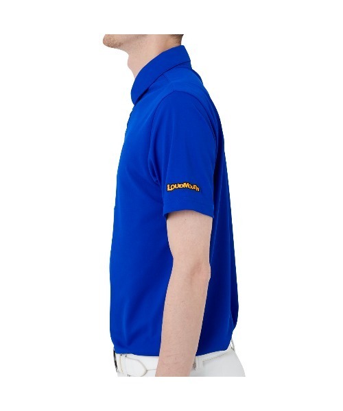 Loudmouth(ラウドマウス)の「LOUDMOUTH/ラウドマウス ゴルフウェア ワンポイント ロゴ 吸汗速乾 UVカット 接触冷感 ボタンダウン 無地 半袖 ポロシャツ(ポロシャツ・メンズ・ピンク/ブルー/ホワイト/ブラック/レッド/ターコイズブルー/イエロー/ネイビー・M/LL/XL/L/XXL)」の16枚目の写真
