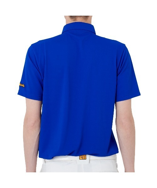 Loudmouth(ラウドマウス)の「LOUDMOUTH/ラウドマウス ゴルフウェア ワンポイント ロゴ 吸汗速乾 UVカット 接触冷感 ボタンダウン 無地 半袖 ポロシャツ(ポロシャツ・メンズ・ピンク/ブルー/ホワイト/ブラック/レッド/ターコイズブルー/イエロー/ネイビー・M/LL/XL/L/XXL)」の17枚目の写真