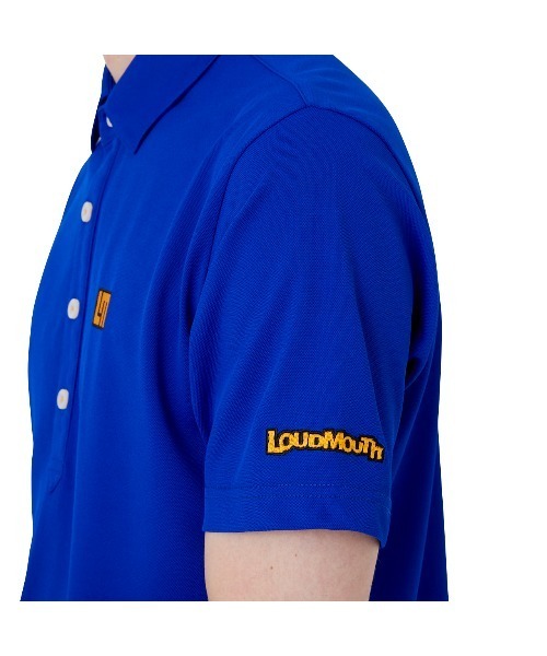 Loudmouth(ラウドマウス)の「LOUDMOUTH/ラウドマウス ゴルフウェア ワンポイント ロゴ 吸汗速乾 UVカット 接触冷感 ボタンダウン 無地 半袖 ポロシャツ(ポロシャツ・メンズ・ピンク/ブルー/ホワイト/ブラック/レッド/ターコイズブルー/イエロー/ネイビー・M/LL/XL/L/XXL)」の22枚目の写真