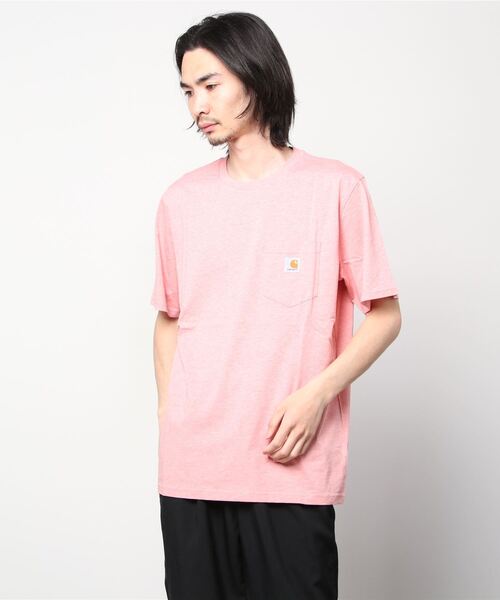 Carhartt WIP(カーハートダブリューアイピー)の「S/S POCKET T-SHIRT(Tシャツ/カットソー・メンズ・ブラック/ダークネイビー/イエロー/ヘザーグレー/カーキ/ピンク系その他/オレンジ/ホワイト/グリーン系その他/オレンジ系その他・LARGE/MEDIUM/X-LARGE/SMALL/XX-LARGE/X-SMALL)」の8枚目の写真