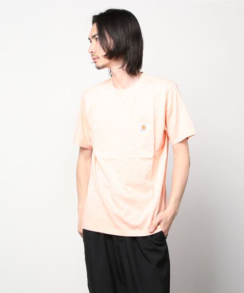Carhartt WIP(カーハートダブリューアイピー)の「S/S POCKET T-SHIRT(Tシャツ/カットソー・メンズ・ブラック/ダークネイビー/イエロー/ヘザーグレー/カーキ/ピンク系その他/オレンジ/ホワイト/グリーン系その他/オレンジ系その他・LARGE/MEDIUM/X-LARGE/SMALL/XX-LARGE/X-SMALL)」の10枚目の写真