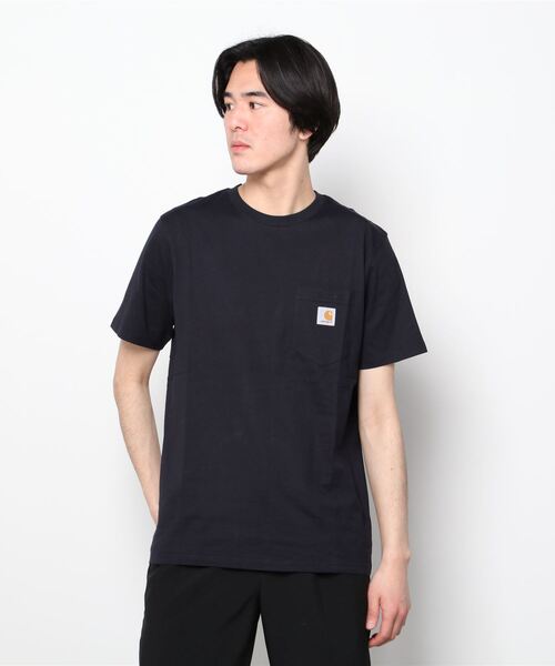 Carhartt WIP(カーハートダブリューアイピー)の「S/S POCKET T-SHIRT(Tシャツ/カットソー・メンズ・ブラック/ダークネイビー/イエロー/ヘザーグレー/カーキ/ピンク系その他/オレンジ/ホワイト/グリーン系その他/オレンジ系その他・LARGE/MEDIUM/X-LARGE/SMALL/XX-LARGE/X-SMALL)」の7枚目の写真