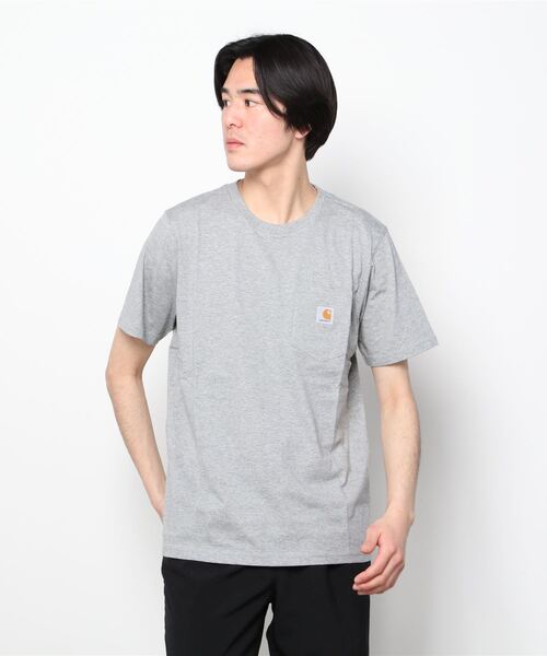 Carhartt WIP(カーハートダブリューアイピー)の「S/S POCKET T-SHIRT(Tシャツ/カットソー・メンズ・ブラック/ダークネイビー/イエロー/ヘザーグレー/カーキ/ピンク系その他/オレンジ/ホワイト/グリーン系その他/オレンジ系その他・LARGE/MEDIUM/X-LARGE/SMALL/XX-LARGE/X-SMALL)」の5枚目の写真