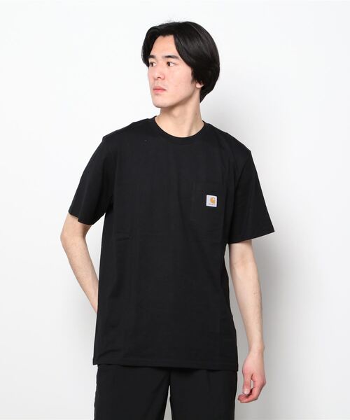 Carhartt WIP(カーハートダブリューアイピー)の「S/S POCKET T-SHIRT(Tシャツ/カットソー・メンズ・ブラック/ダークネイビー/イエロー/ヘザーグレー/カーキ/ピンク系その他/オレンジ/ホワイト/グリーン系その他/オレンジ系その他・LARGE/MEDIUM/X-LARGE/SMALL/XX-LARGE/X-SMALL)」の4枚目の写真