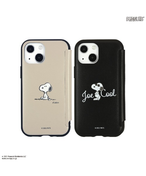 SNOOPY×OLD BETTY'S(スヌーピーカケルオールドベティーズ)の「SNG611 iPhone13mini/12mini ピーナッツllllfit Flip(スマホケース/カバー・レディース・ベージュ/ブラック・FREE)」の5枚目の写真