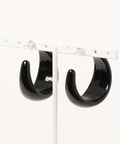 Fun & Daily（ファンアンドデイリー）の「F&D : カラーカールピアス（ピアス（両耳用）・レディース・ホワイト/ブラック/レッド/ターコイズブルー/オレンジ/グリーン・FREE）」の7枚目の写真