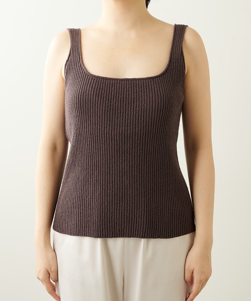 Whim Gazette（ウィムガゼット）の「【THE PAUSE】ブークレカップインキャミ（キャミソール・レディース・ベージュ/チャコールグレー・FREE）」の5枚目の写真