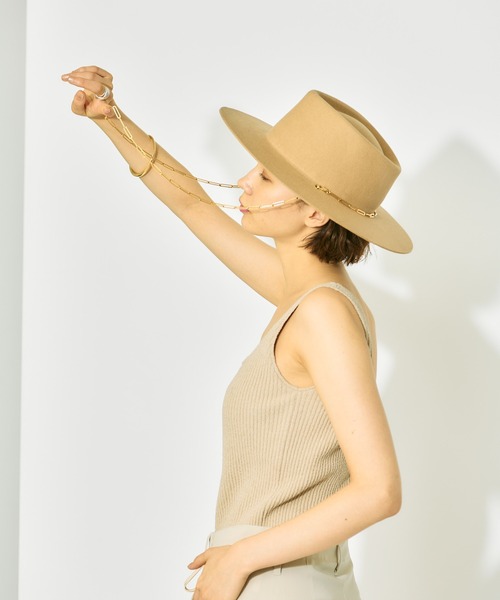 Whim Gazette（ウィムガゼット）の「【THE PAUSE】ブークレカップインキャミ（キャミソール・レディース・ベージュ/チャコールグレー・FREE）」の15枚目の写真