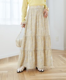 earth music&ecology | 2段ティアードプリントスカート(スカート)