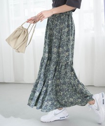 earth music&ecology | 2段ティアードプリントスカート(スカート)