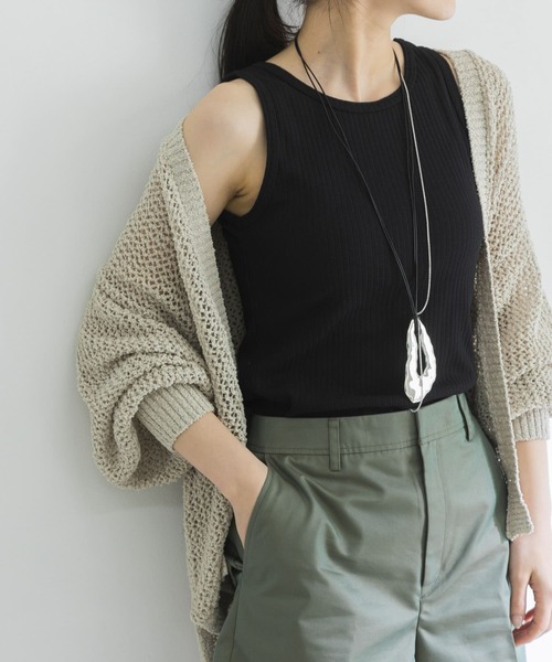 URBAN RESEARCH(アーバンリサーチ)の「『UR TECH ひやサラクール』AIR DRY 2WAYタンクトップ(タンクトップ・レディース・ブラック/グリーン/ベージュ・FREE)」の2枚目の写真