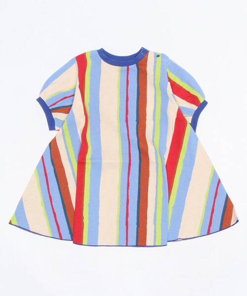 HOGAN RANCH WEAR（ホーガンランチウエア）の「ランタンスリーブワンピース（90～130cm）（ワンピース・キッズ・ライトグレー/オフホワイト/ストライプ/チャコール・90/100/110/120/130）」の4枚目の写真