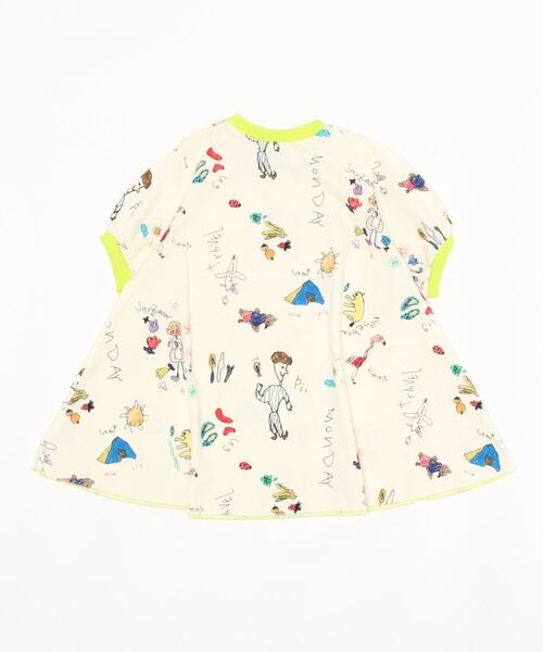 HOGAN RANCH WEAR（ホーガンランチウエア）の「ランタンスリーブワンピース（90～130cm）（ワンピース・キッズ・ライトグレー/オフホワイト/ストライプ/チャコール・90/100/110/120/130）」の6枚目の写真