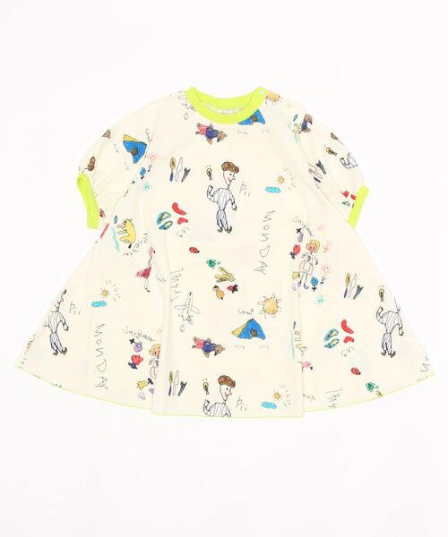 HOGAN RANCH WEAR（ホーガンランチウエア）の「ランタンスリーブワンピース（90～130cm）（ワンピース・キッズ・ライトグレー/オフホワイト/ストライプ/チャコール・90/100/110/120/130）」の11枚目の写真