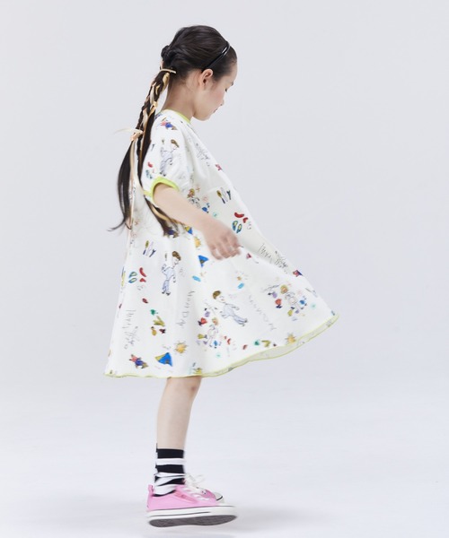 HOGAN RANCH WEAR（ホーガンランチウエア）の「ランタンスリーブワンピース（90～130cm）（ワンピース・キッズ・ライトグレー/オフホワイト/ストライプ/チャコール・90/100/110/120/130）」の9枚目の写真