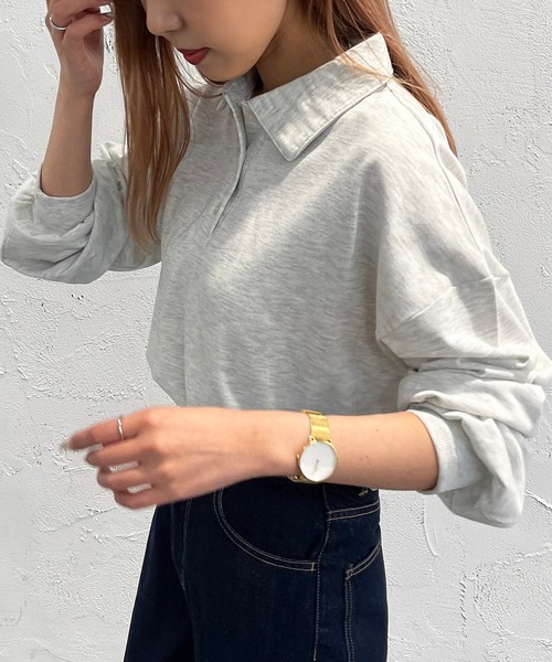 apres jour mignon(アプレジュールミニョン)の「ポロTシャツ【ZOZOTOWN限定アイテム】(シャツ/ブラウス・レディース・ブラック/ナチュラル/グリーン・フリー/X-LARGE)」の2枚目の写真