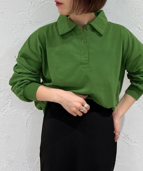 apres jour mignon(アプレジュールミニョン)の「ポロTシャツ【ZOZOTOWN限定アイテム】(シャツ/ブラウス・レディース・ブラック/ナチュラル/グリーン・フリー/X-LARGE)」の16枚目の写真