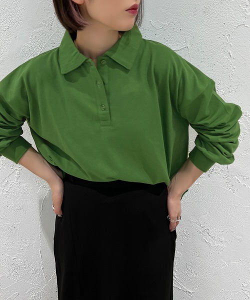 apres jour mignon(アプレジュールミニョン)の「ポロTシャツ【ZOZOTOWN限定アイテム】(シャツ/ブラウス・レディース・ブラック/ナチュラル/グリーン・フリー/X-LARGE)」の18枚目の写真