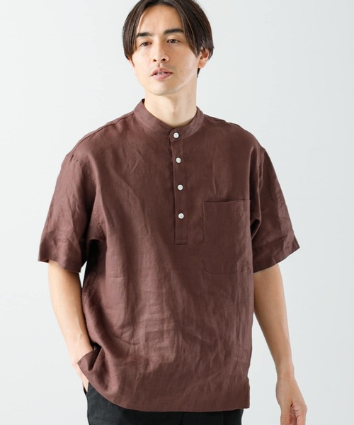 URBAN RESEARCH ROSSO MEN(アーバンリサーチロッソメン)の「『XLサイズあり』リネンヘンリーネックシャツ(シャツ/ブラウス・メンズ・ベージュ/モカ/ブラック・X-LARGE/LARGE/MEDIUM)」の21枚目の写真