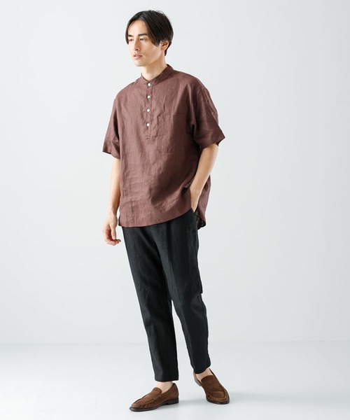 URBAN RESEARCH ROSSO MEN(アーバンリサーチロッソメン)の「『XLサイズあり』リネンヘンリーネックシャツ(シャツ/ブラウス・メンズ・ベージュ/モカ/ブラック・X-LARGE/LARGE/MEDIUM)」の11枚目の写真