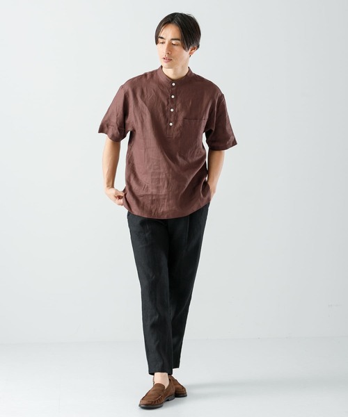 URBAN RESEARCH ROSSO MEN(アーバンリサーチロッソメン)の「『XLサイズあり』リネンヘンリーネックシャツ(シャツ/ブラウス・メンズ・ベージュ/モカ/ブラック・X-LARGE/LARGE/MEDIUM)」の22枚目の写真