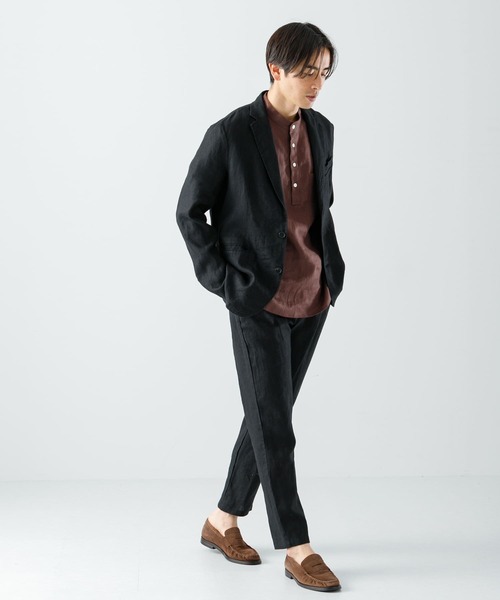 URBAN RESEARCH ROSSO MEN(アーバンリサーチロッソメン)の「『XLサイズあり』リネンヘンリーネックシャツ(シャツ/ブラウス・メンズ・ベージュ/モカ/ブラック・X-LARGE/LARGE/MEDIUM)」の18枚目の写真