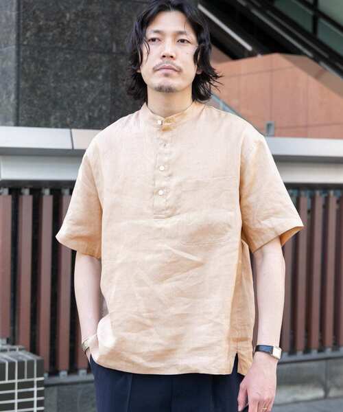 URBAN RESEARCH ROSSO MEN(アーバンリサーチロッソメン)の「『XLサイズあり』リネンヘンリーネックシャツ(シャツ/ブラウス・メンズ・ベージュ/モカ/ブラック・X-LARGE/LARGE/MEDIUM)」の15枚目の写真