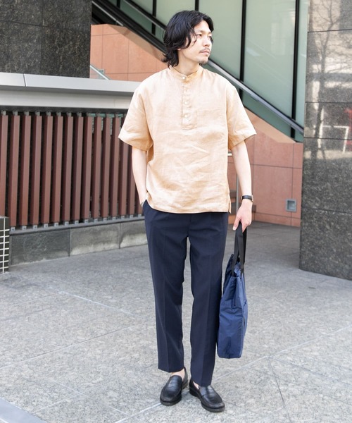 URBAN RESEARCH ROSSO MEN(アーバンリサーチロッソメン)の「『XLサイズあり』リネンヘンリーネックシャツ(シャツ/ブラウス・メンズ・ベージュ/モカ/ブラック・X-LARGE/LARGE/MEDIUM)」の6枚目の写真