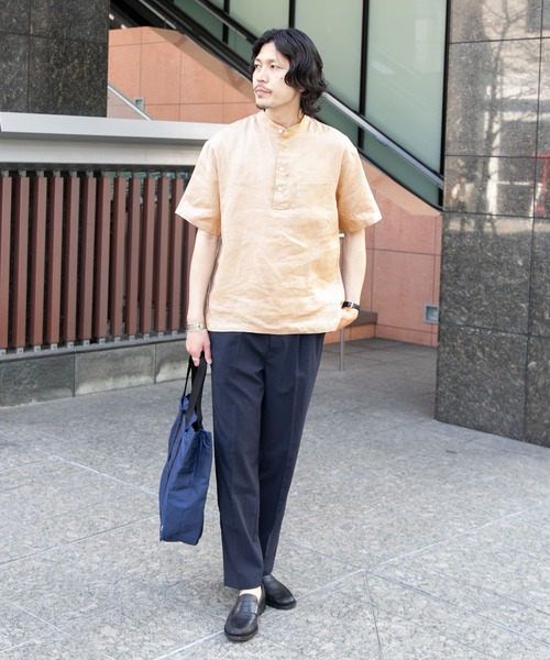 URBAN RESEARCH ROSSO MEN(アーバンリサーチロッソメン)の「『XLサイズあり』リネンヘンリーネックシャツ(シャツ/ブラウス・メンズ・ベージュ/モカ/ブラック・X-LARGE/LARGE/MEDIUM)」の19枚目の写真