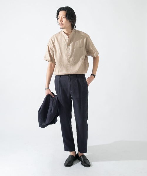 URBAN RESEARCH ROSSO MEN(アーバンリサーチロッソメン)の「『XLサイズあり』リネンヘンリーネックシャツ(シャツ/ブラウス・メンズ・ベージュ/モカ/ブラック・X-LARGE/LARGE/MEDIUM)」の20枚目の写真