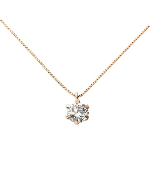 THE PLATINUM SELECT(ザ プラチナム セレクト)の「18金ゴールド ダイヤモンド ネックレス 0.3ct 鑑別カード(ネックレス・レディース・ピンクゴールド/イエローゴールド・FREE)」の4枚目の写真