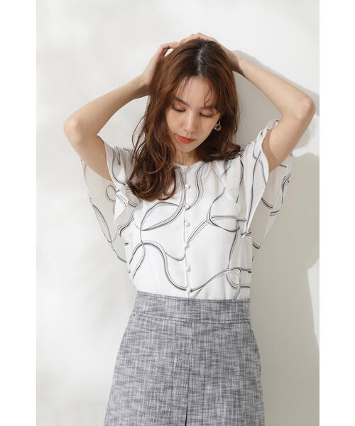 JILL STUART（ジルスチュアート）の「◆マルティナブラウス（シャツ/ブラウス・レディース・ホワイト/ブルー・SMALL/MEDIUM）」の21枚目の写真